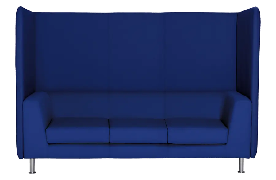 ND 103 AKU trojkřeslo čalouněné, koženka SK 10 tm.modrá